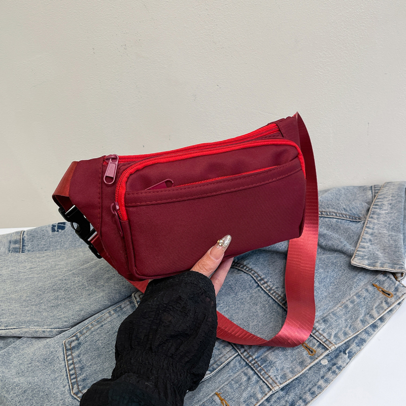 Ženska najlonska pojasna torba, crossbody stil, velik kapacitet