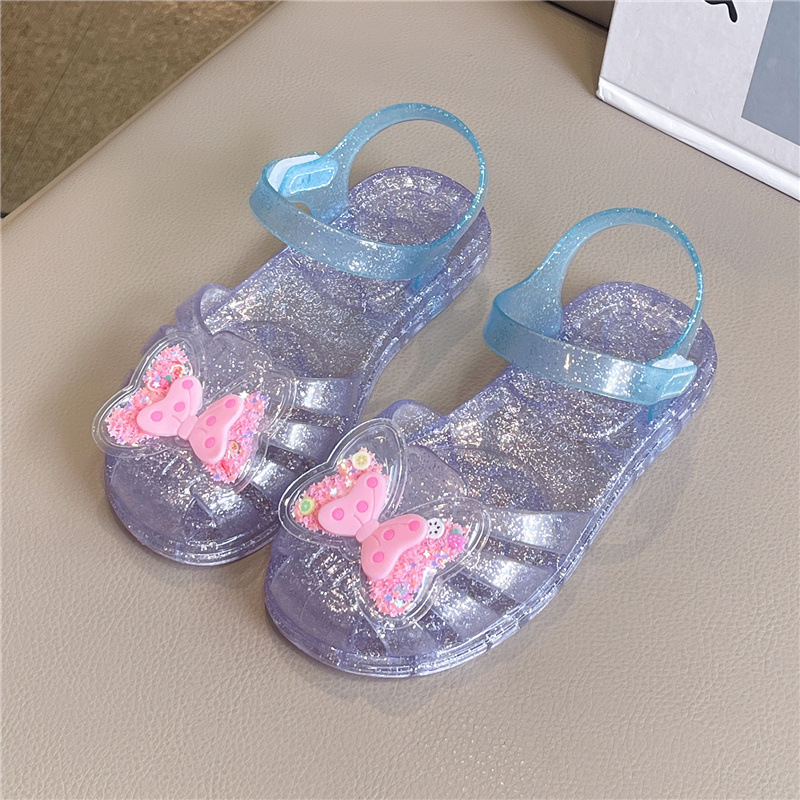 Dječje sandale za vodu i plažu, mekana potplata, zatvoren vrh, perforirani uzorak, Jelly Princess stil, za djecu 2–8 godina, ljeto.