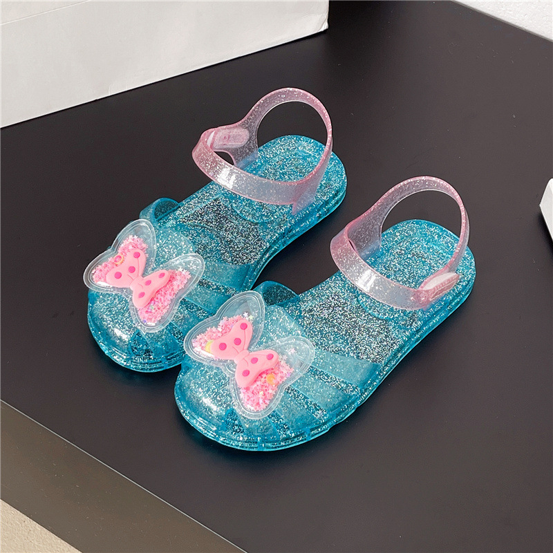 Dječje sandale za vodu i plažu, mekana potplata, zatvoren vrh, perforirani uzorak, Jelly Princess stil, za djecu 2–8 godina, ljeto.