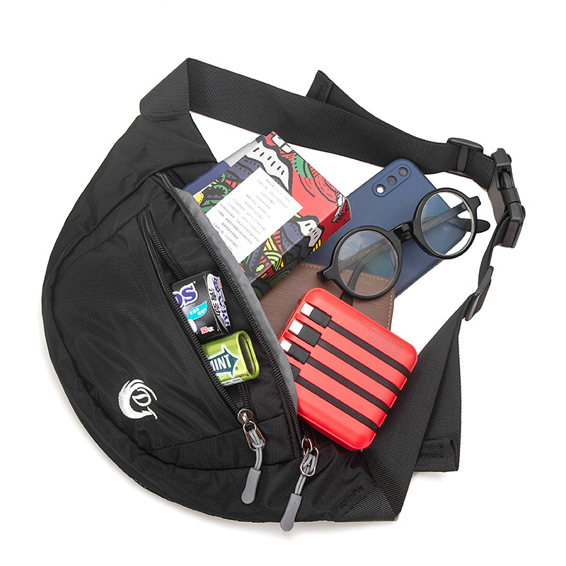Nova vanjska sportska torbica za pojas s višestrukim pretincima, kompaktna crossbody torba za vožnju biciklom, prostor za telefon i novac, unisex