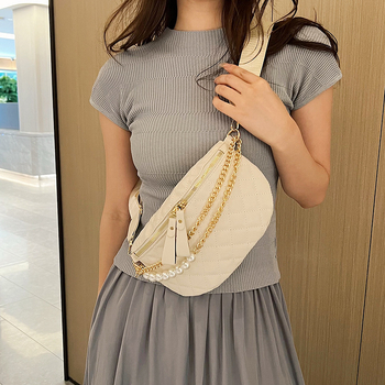 Jesenska 2023 prešivana crossbody torba u jednoj boji, ženska torba
