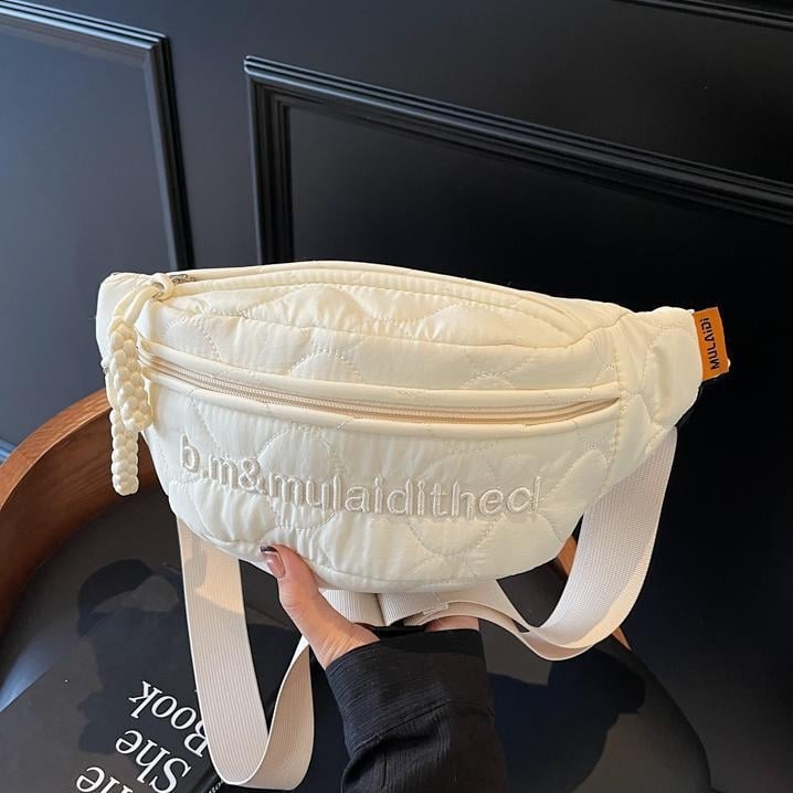Ženska crossbody torbica s vezom, mala, zimska kolekcija 2024, nišni sportski stil, torba za prsa i struk.
