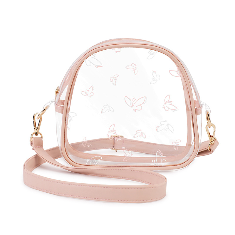 Prozirna ženska PVC crossbody torba za pohranu šminke, mala torba za struk, jednostavan višestruki dizajn