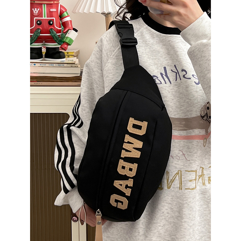 Američki retro street stil torbica za prsa s velikim kapacitetom, crossbody od najlona i platna za muškarce i žene