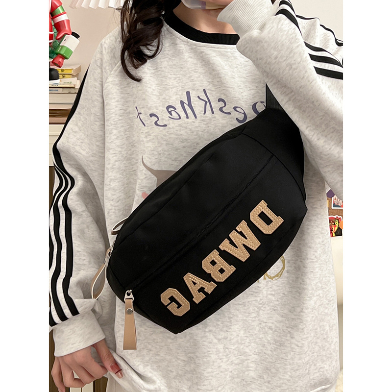 Američki retro street stil torbica za prsa s velikim kapacitetom, crossbody od najlona i platna za muškarce i žene