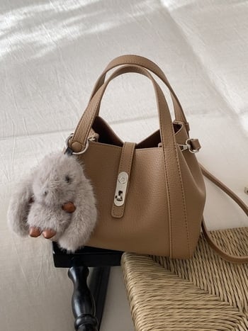 Bucket torba s uzorkom lychee, crossbody remen za žene, vrhunski dizajn, svakodnevna torbica