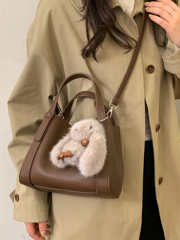 Bucket torba s uzorkom lychee, crossbody remen za žene, vrhunski dizajn, svakodnevna torbica