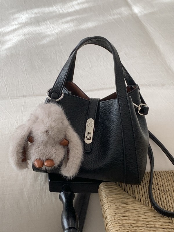 Bucket torba s uzorkom lychee, crossbody remen za žene, vrhunski dizajn, svakodnevna torbica
