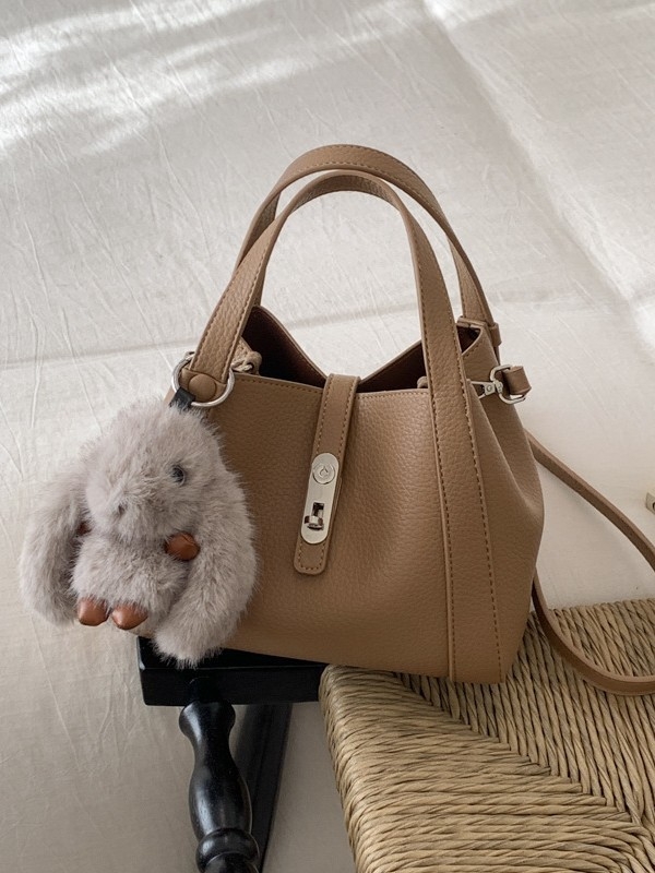 Bucket torba s uzorkom lychee, crossbody remen za žene, vrhunski dizajn, svakodnevna torbica