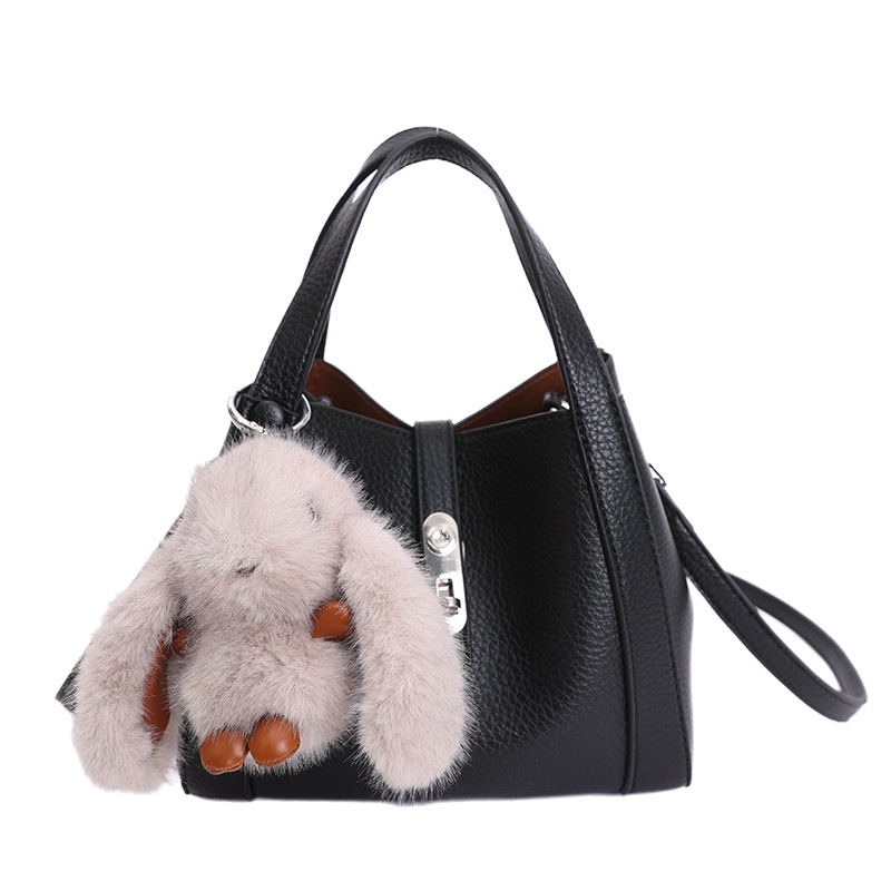 Bucket torba s uzorkom lychee, crossbody remen za žene, vrhunski dizajn, svakodnevna torbica