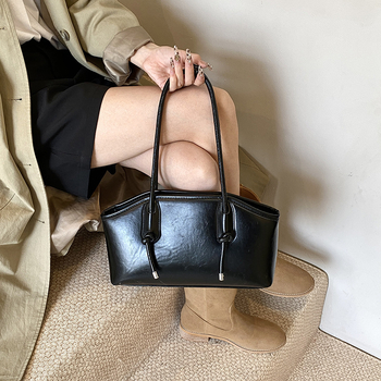 Ženska retro tote torba s velikim kapacitetom – minimalistička svakodnevna torba za rame