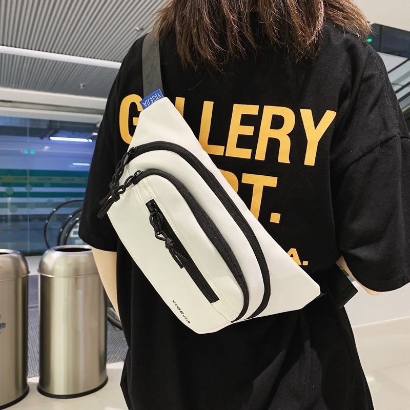 Japanski stil Harajuku sportska torba preko ramena, unisex, višestruka namjena, najlonska torba s kontrastnim šavovima