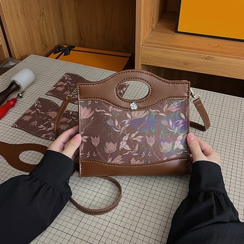 Retro DIY ženska torba – srednja veličina, PU koža, preko ramena i crossbody, ručno izrađeni komplet
