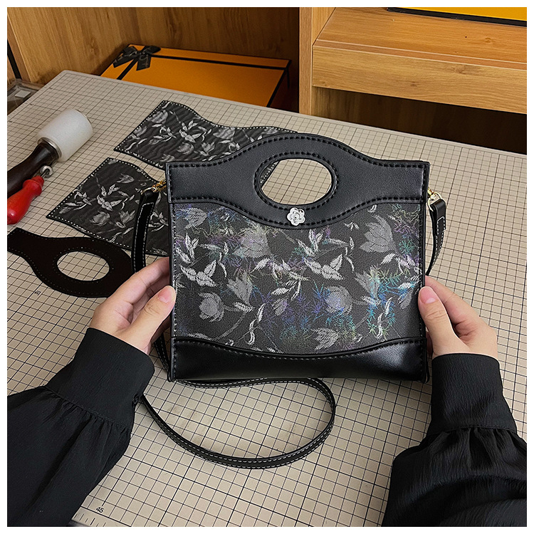 Retro DIY ženska torba – srednja veličina, PU koža, preko ramena i crossbody, ručno izrađeni komplet