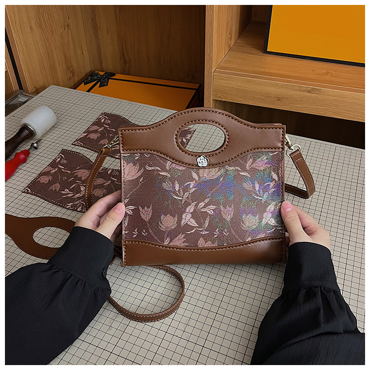 Retro DIY ženska torba – srednja veličina, PU koža, preko ramena i crossbody, ručno izrađeni komplet