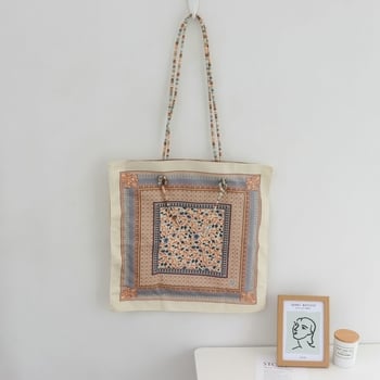 Dvostrano otisnuta crossbody bucket torba, velika zapremina za putovanja