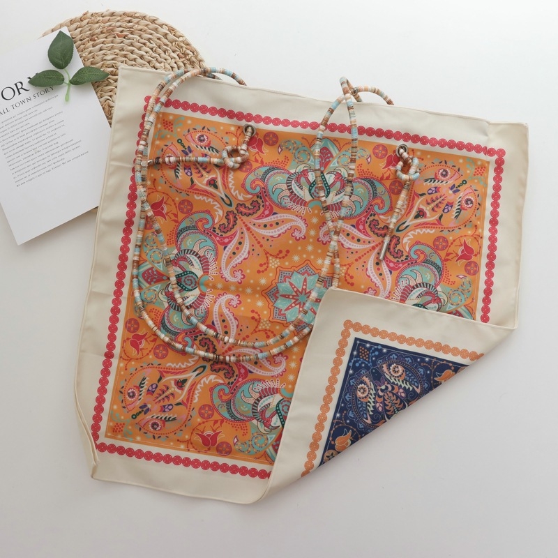 Dvostrano otisnuta crossbody bucket torba, velika zapremina za putovanja