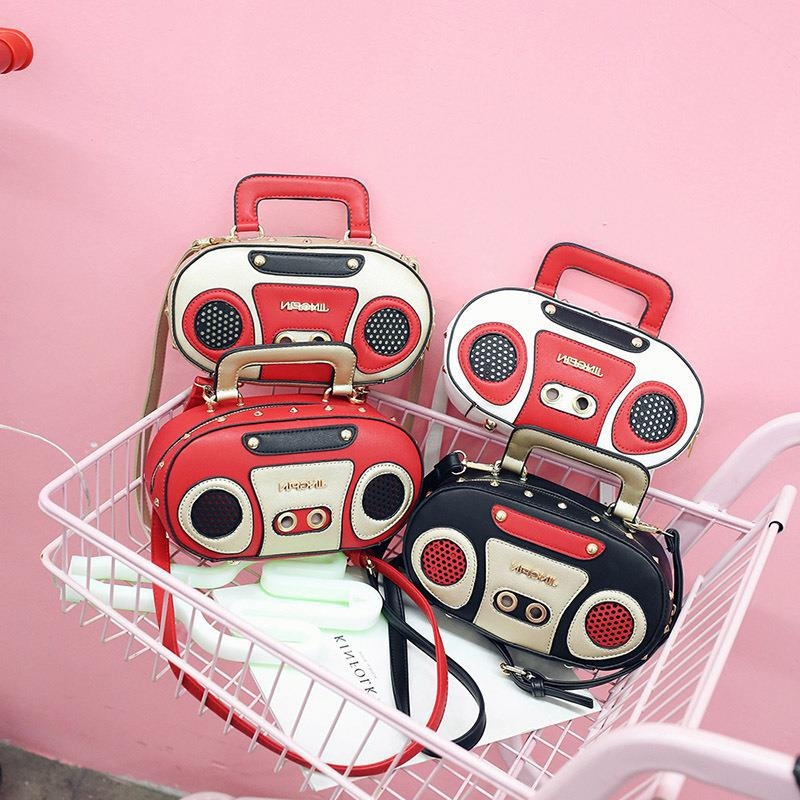Personalizirana torba za uređaj za snimanje zvuka, ženska mala crossbody torbica u kontrastnim bojama, korejskog stila, model 2026