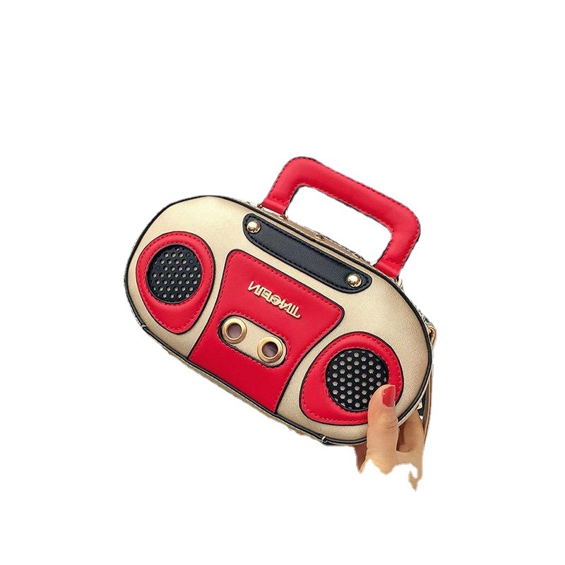 Personalizirana torba za uređaj za snimanje zvuka, ženska mala crossbody torbica u kontrastnim bojama, korejskog stila, model 2026