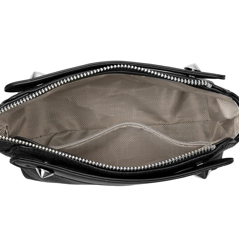 Ženska Boston torba od prave kože s remenom — crossbody torba u obliku jastuka, stil 2026