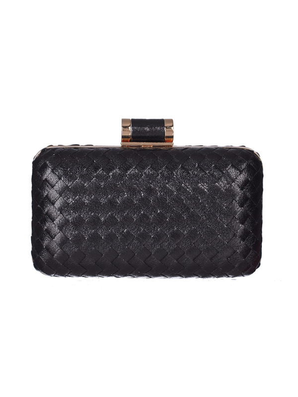 Ženska ručno izrađena kožna tkana torba s kariranim uzorkom za večernje prigode — clutch, torba preko ramena i crossbody