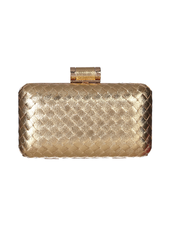 Ženska ručno izrađena kožna tkana torba s kariranim uzorkom za večernje prigode — clutch, torba preko ramena i crossbody