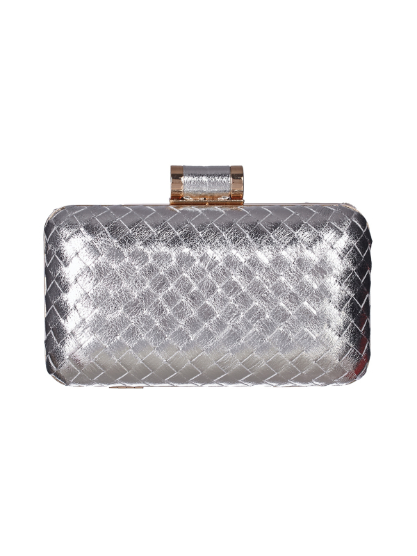 Ženska ručno izrađena kožna tkana torba s kariranim uzorkom za večernje prigode — clutch, torba preko ramena i crossbody