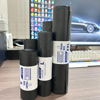 Crne vreće za otpad od HDPE-a, debele, s ravnim otvorom, u rolama, jednokratne, veleprodaja
