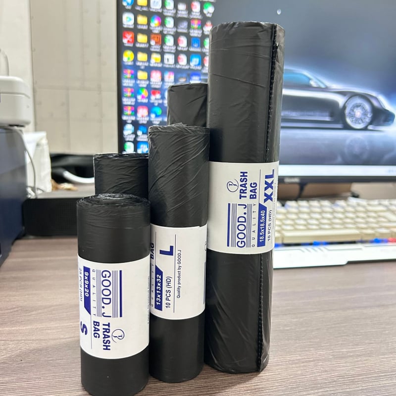 Crne vreće za otpad od HDPE-a, debele, s ravnim otvorom, u rolama, jednokratne, veleprodaja