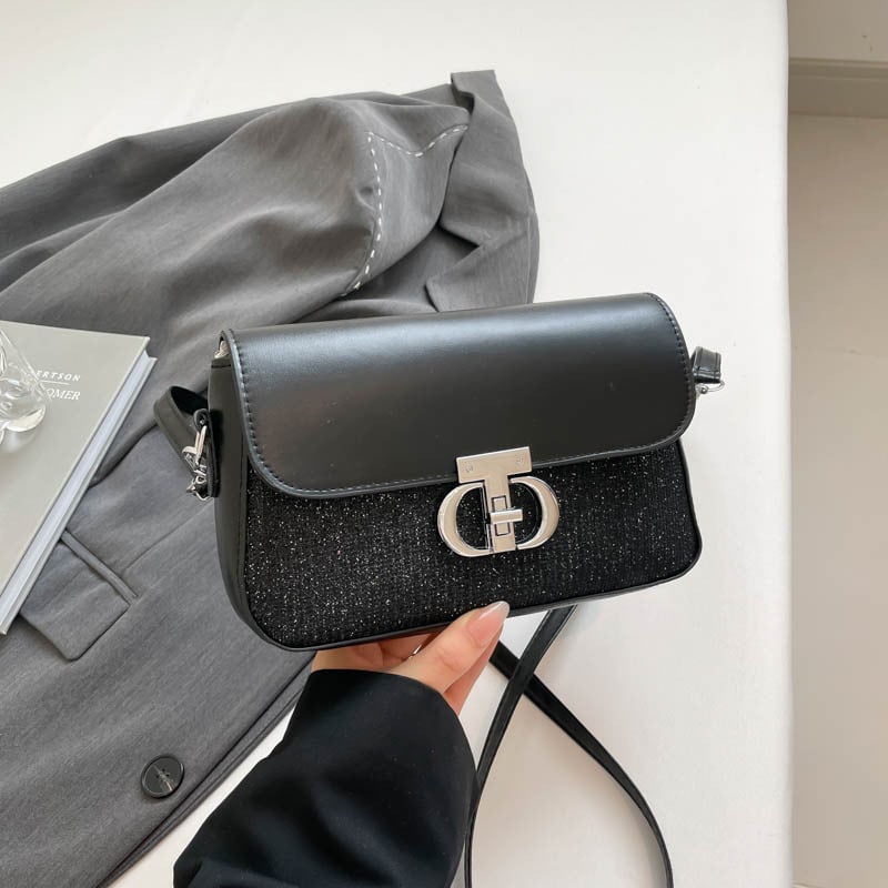 Ženska PU kožna mala kvadratna crossbody torba – gradski stil, retro dizajn