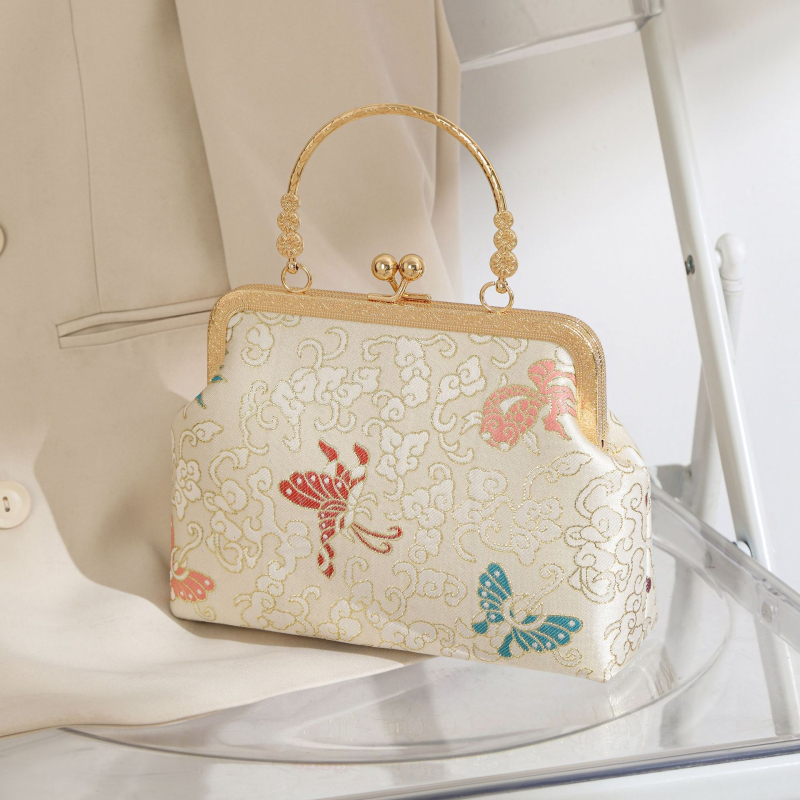 Ženska crossbody torba s motivom leptira, novi model za sezonu proljeće-ljeto 2025, profinjen dizajn u nacionalnom stilu, večernja torba
