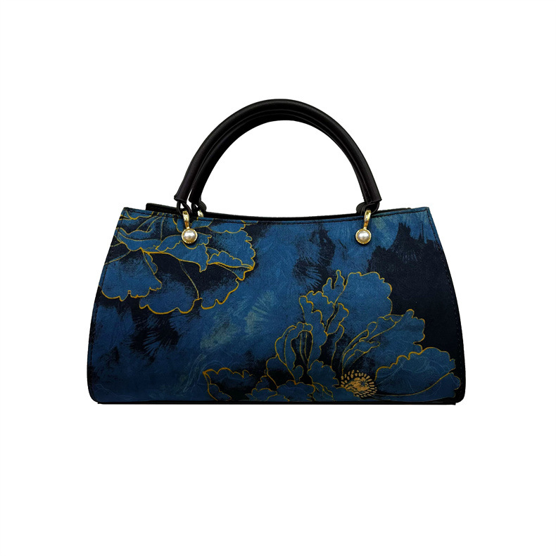 Ženska torbica preko ramena u kineskom stilu, Xiangyun yarn tekstil, vintage večernja crossbody torbica