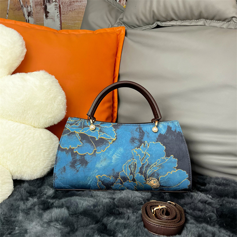 Ženska torbica preko ramena u kineskom stilu, Xiangyun yarn tekstil, vintage večernja crossbody torbica