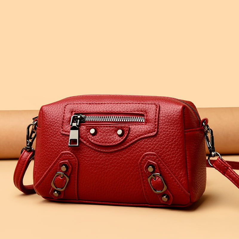 Ženska mala crossbody torbica od meke teksture kože, 2025 novi model, kompaktnog dizajna s džepom za telefon