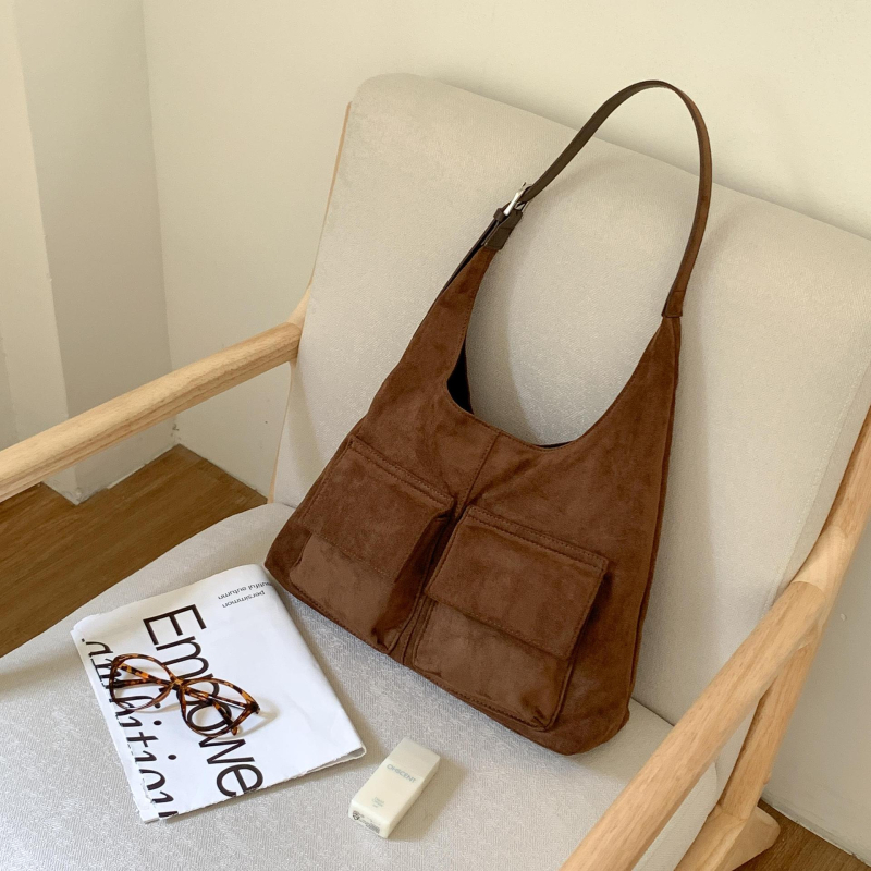 Nova nubuk torba preko ramena, retro stil, žena, velika zapremina, jesen–zimski korejski stil tote torba za svakodnevnu upotrebu