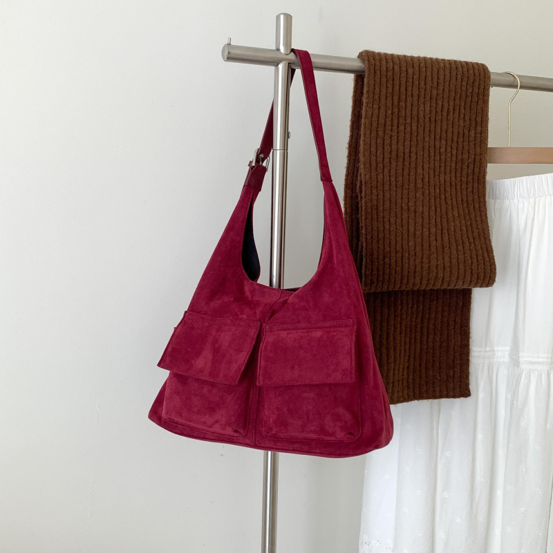 Nova nubuk torba preko ramena, retro stil, žena, velika zapremina, jesen–zimski korejski stil tote torba za svakodnevnu upotrebu