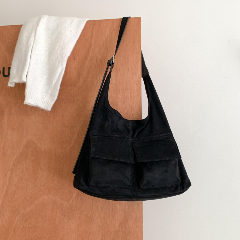 Nova nubuk torba preko ramena, retro stil, žena, velika zapremina, jesen–zimski korejski stil tote torba za svakodnevnu upotrebu