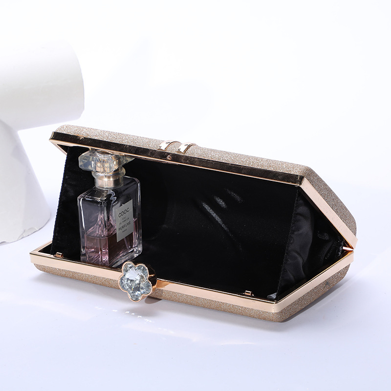 PU kožna clutch torbica s šljokicama, za elegantne večernje outfite, s naramenicom preko ramena