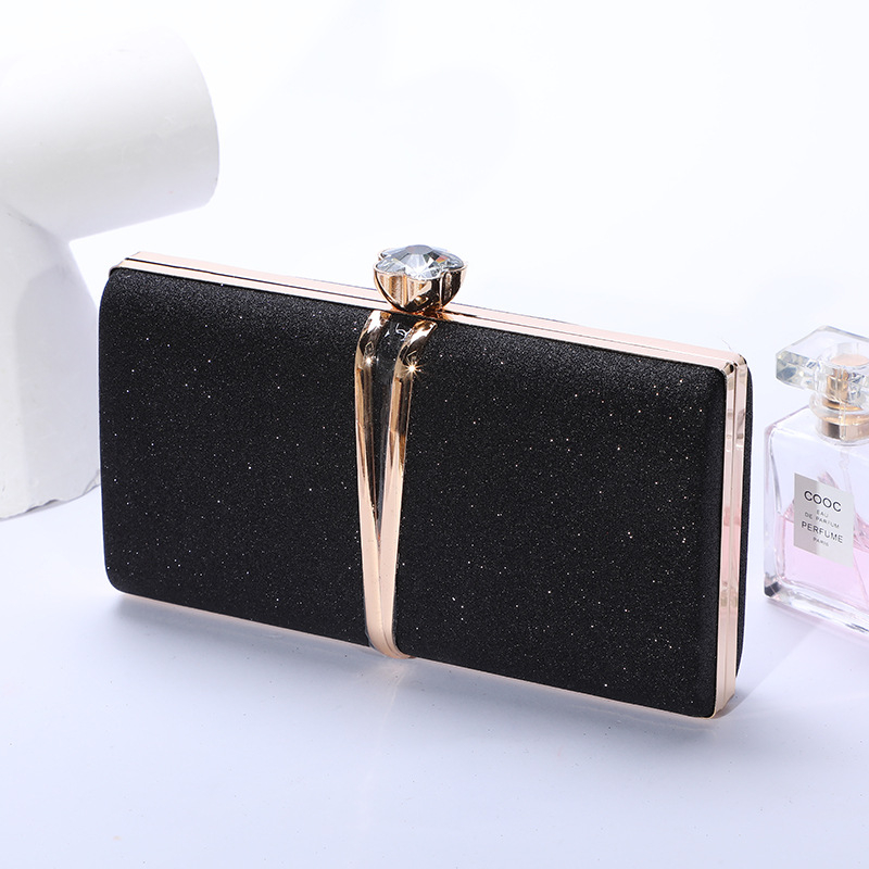 PU kožna clutch torbica s šljokicama, za elegantne večernje outfite, s naramenicom preko ramena