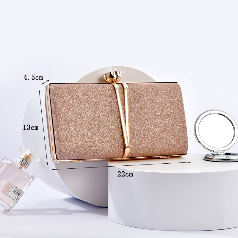 PU kožna clutch torbica s šljokicama, za elegantne večernje outfite, s naramenicom preko ramena