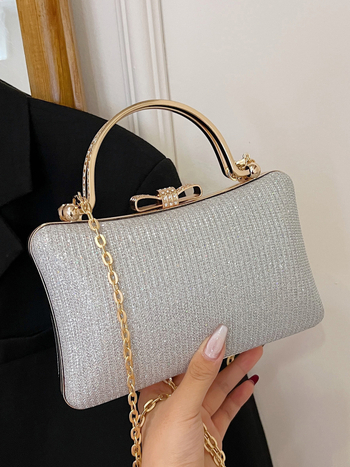 2024 nova ženska večernja torbica, minimalistički dizajn, torba preko ramena i crossbody s lancem, baguette stil