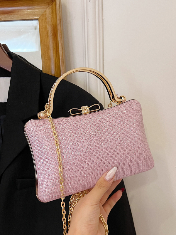 2024 nova ženska večernja torbica, minimalistički dizajn, torba preko ramena i crossbody s lancem, baguette stil