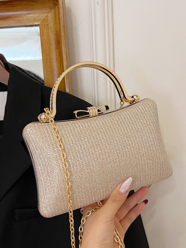 2024 nova ženska večernja torbica, minimalistički dizajn, torba preko ramena i crossbody s lancem, baguette stil