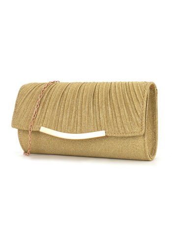 Prom Queen cilindrična plisirana večernja clutch torbica s unutarnjim džepom za karticu