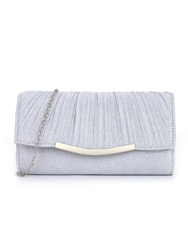 Prom Queen cilindrična plisirana večernja clutch torbica s unutarnjim džepom za karticu