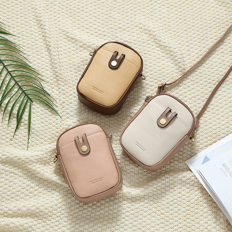 PU koža crossbody torba za telefon, minimalistički dizajn, kompaktna ženska torba