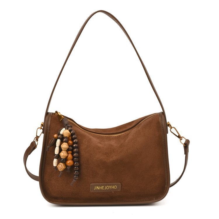 Ženska torba za jesen u retro stilu od mat semiša, crossbody, casual i stilna