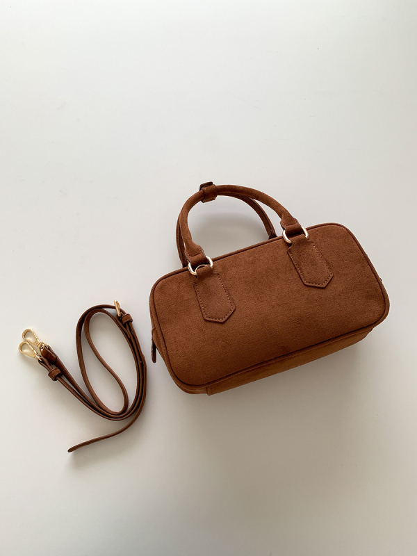 Jesen-zimska pliš torba od velura, mala kvadratna crossbody torba s džepom za telefon, retro stil