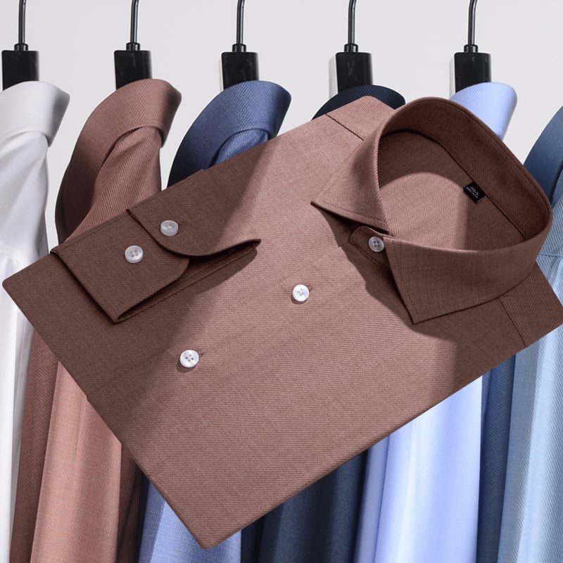 Muška košulja-kardigan s Windsor ovratnikom, poslovno-opušten stil, bez džepova, viskozni twill materijal, za sva četiri godišnja doba