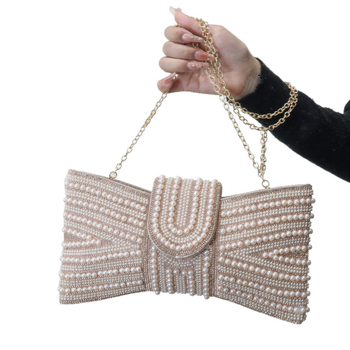 Dijamantima ukrašena večernja clutch torbica s remenom preko ramena, ženska mala torbica